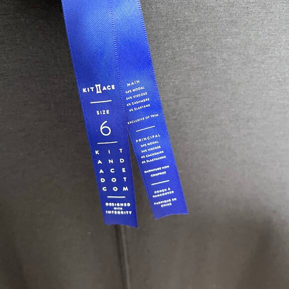 Kit And Ace Womens Doublestacked Turtleneck Sweater Dress 6 Navy Long Sleeve - Picture 8 of 11